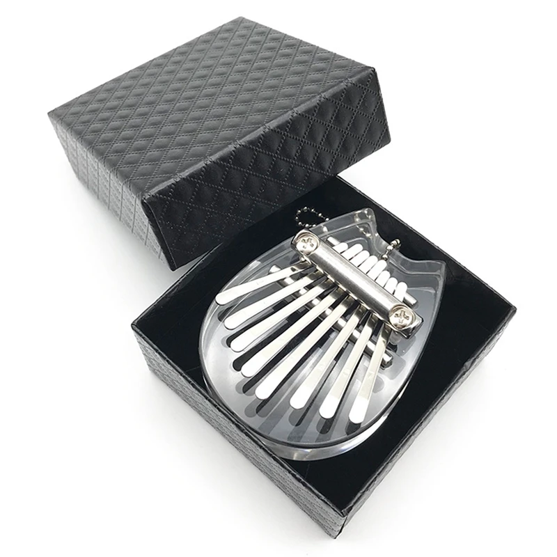 

2Pcs 8 Keys Mini Kalimba Thumb Piano Crystal Kalimba Acrylic Finger Piano, Musical Instrument for Kids Adult Beginners