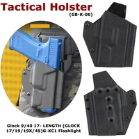 tactical light bearing holster waist quick pull pistol holster for glock940 17 length g xc1 flashlight airsoft accessories