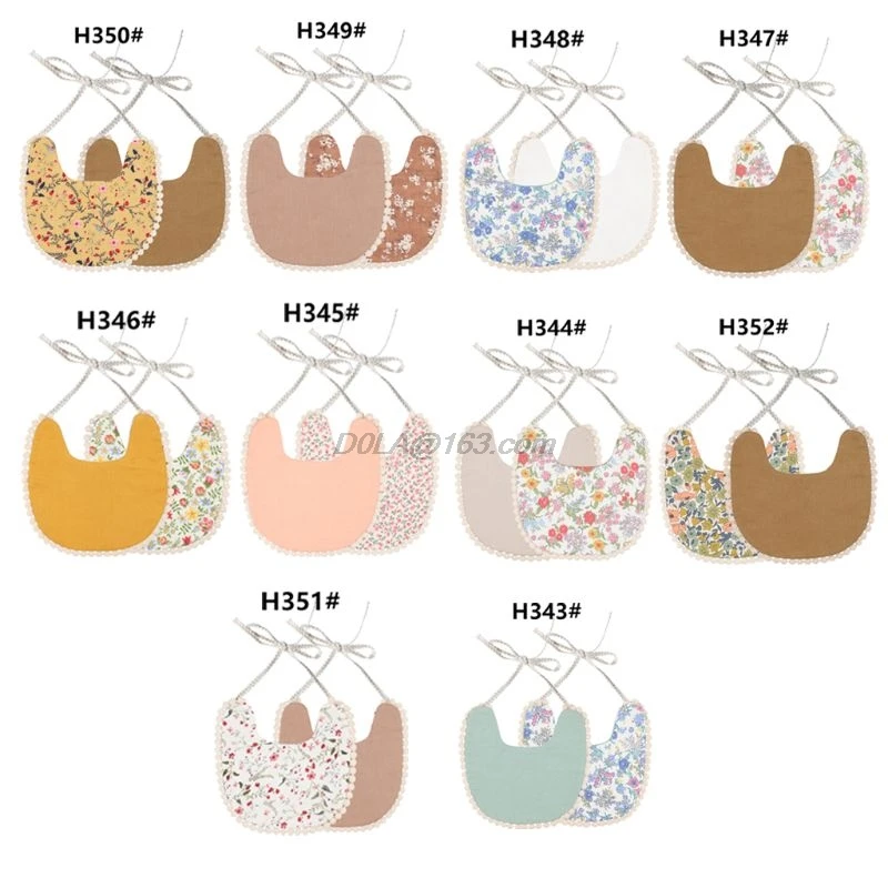 

Infant Baby Girl Boy Bib Kid Toddler Dinner Feeding Tassel Double-deck Cotton Linen Burp Cloths Saliva Towel