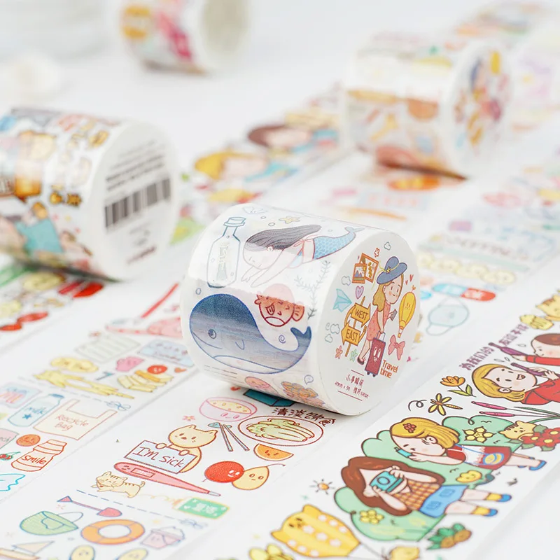 

6.4*46cm Cute Cartoon Characters washi tape DIY decoration scrapbooking planner masking tape adhesive tape kawaii stationery