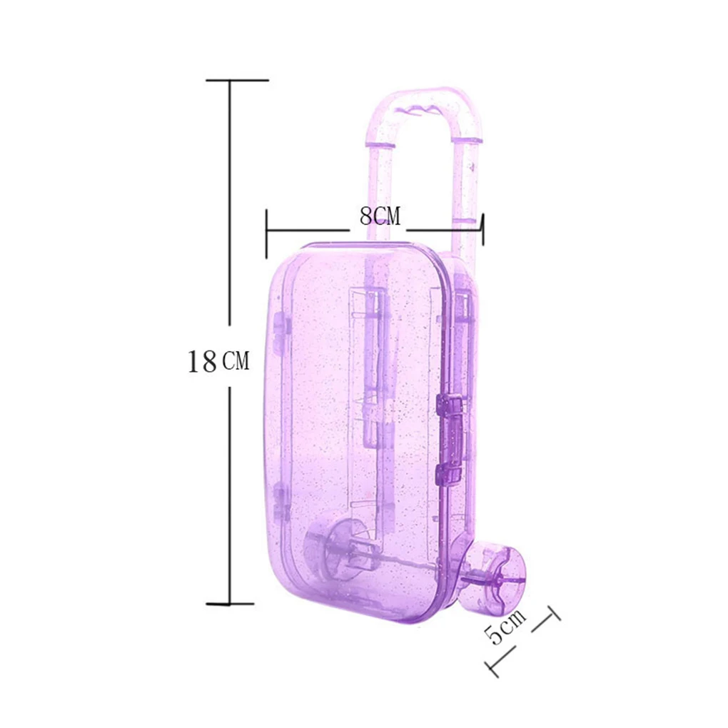 Новинка 1 шт. маленький пластиковый чехол для куклы размером 18 см багажа
