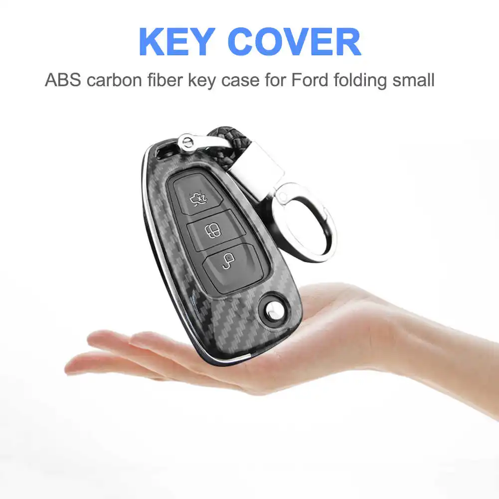 

Car Key Case Fob Bag Holder ABS Hard Shell Cover Parts Auto Key Chain Fit For Ford Focus 2012-2018 For Escape Kuga 2013-2019
