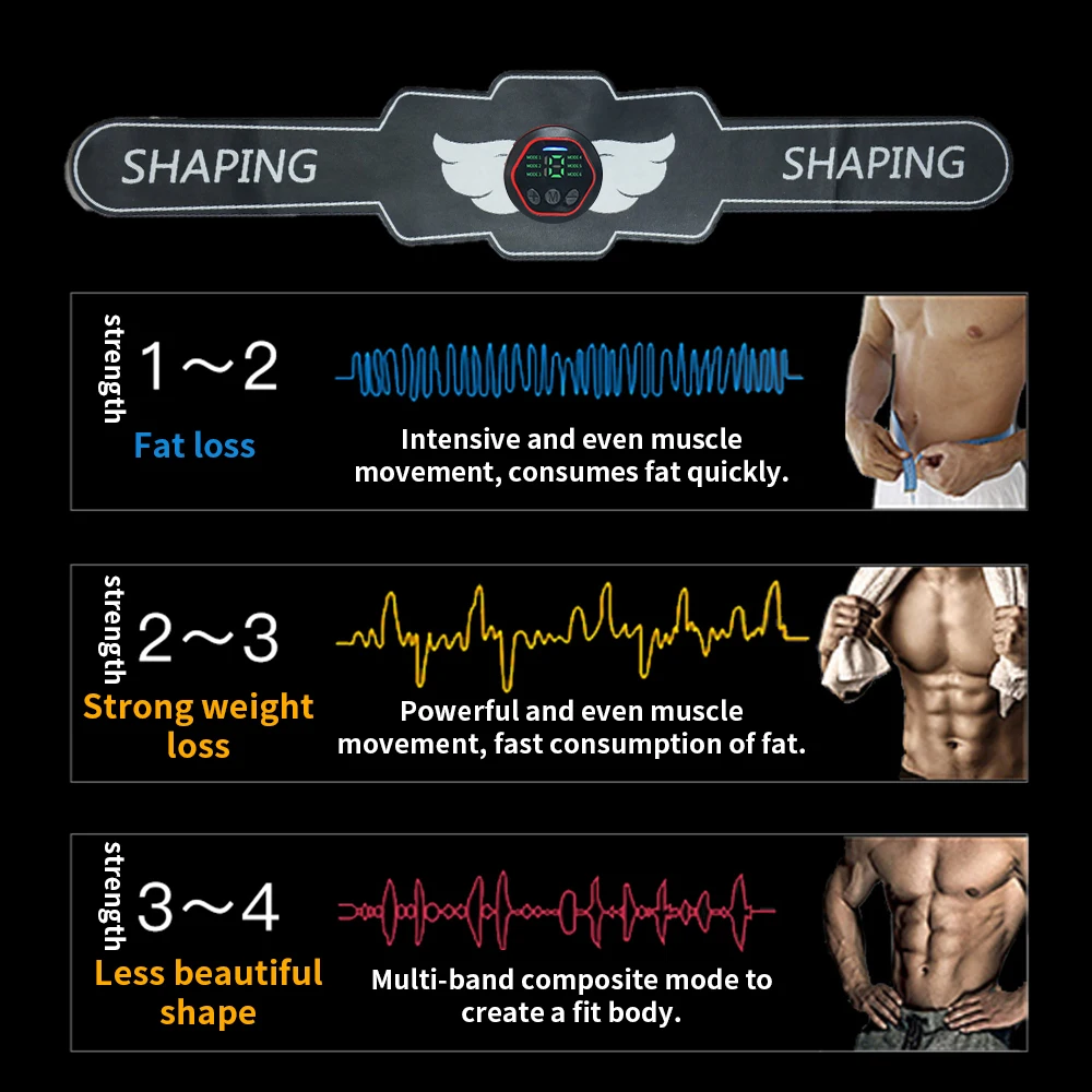 Стимулятор мышц беспроводной унисекс умный фитнес тренажер для брюшного пресса