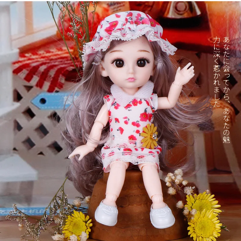 Кукла шарнирная 6 дюймов с одеждой обувью волосами и макияжем 1/12 | Игрушки хобби