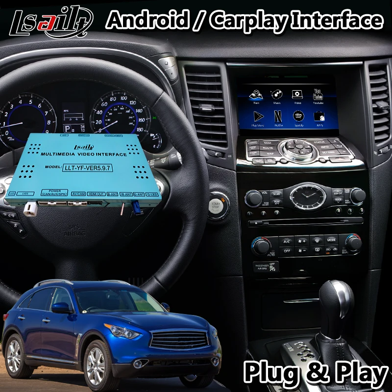 Lsailt Android автомобильный GPS Навигационный интерфейс для Infiniti QX70 QX50 QX 2014 2019 с 4 Гб 64
