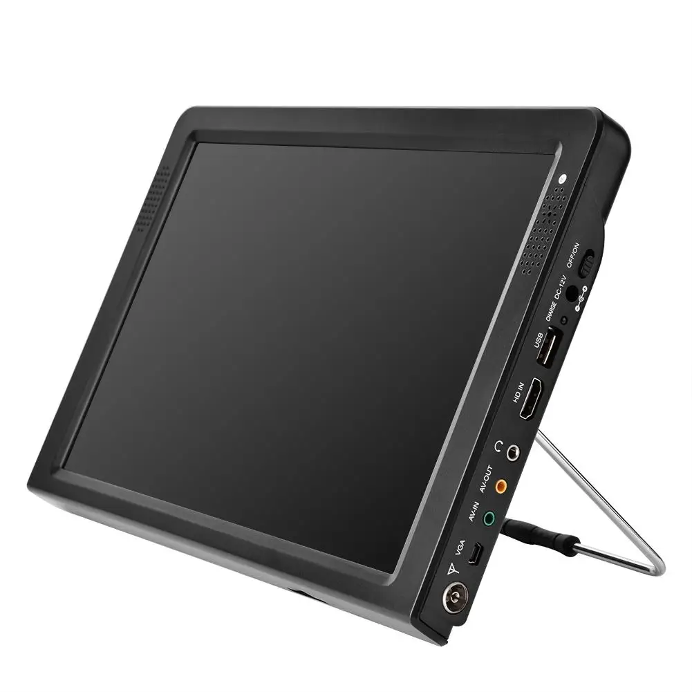12 дюймов TFT-LED Телевизор 1080P HDMI VGA Портативный ТВ dvb-t ATSC Мини проектор для домашнего Автомобильный цифровой аналоговый ТВ Поддержка TF-карты и поддержка карт флеш-накопителей
