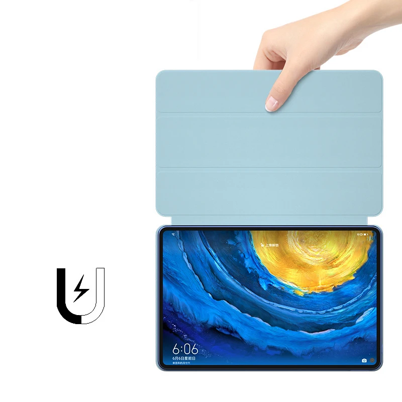 2021 dual magnetic edgeless case for huawei matepad pro 12 6 10 8 m6 flip ultra thin cover for huawei matepad pro 10 8 funda free global shipping