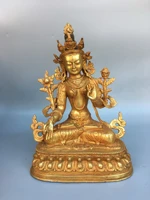 12chinese folk collection old bronze gilt longevity buddha immeasurable tathagata sitting buddha enshrine the buddha