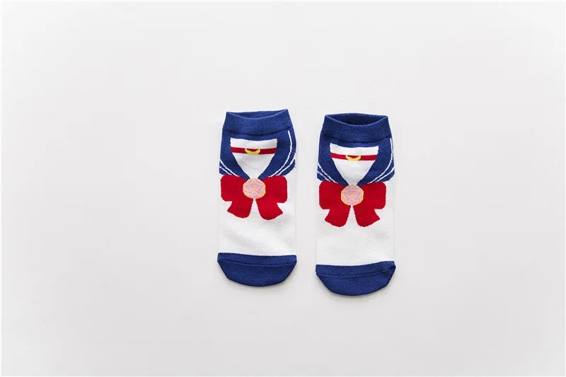 

Women Socks Kawaii Cartoon Happy Funny Boat Short Socks Anime Cotton Japanese Sailor Moon Lovely Cat Girl Christmas Gift