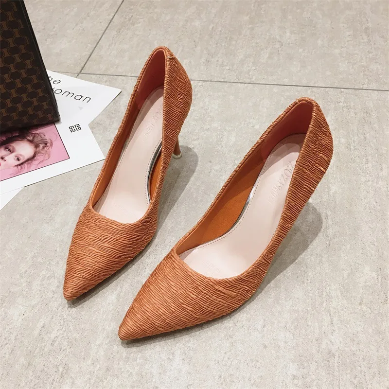

Summer and Autumn 2021 New All-Matching High Heels Women's Shallow Mouth Girl Stiletto Fresh Pointed Toe Pumps Sandals