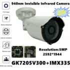 Цилиндрическая IP-камера Sony IMX335 + GK7205V300 с низким освещением, 5 МП, 2592*1944, H.265, IRC, P2P, VMS, XMEYE, Onvif, радиатор с функцией обнаружения лица