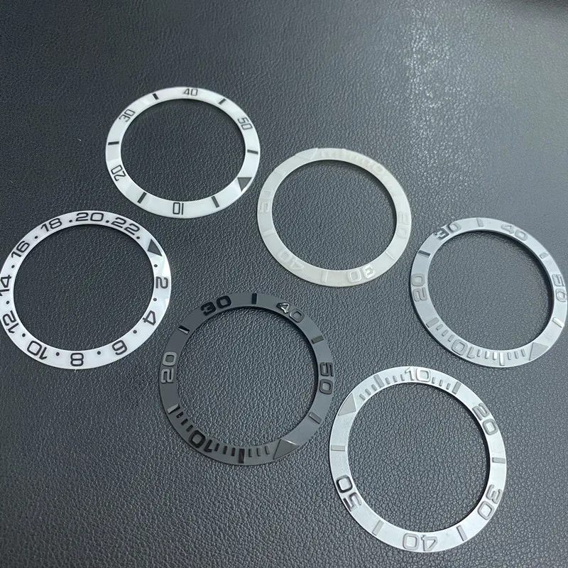 Керамический БЕЗЕЛЬ для часов 41 5 мм 38 Черное золото и серебро вставка циферблата