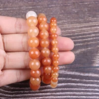 5a natural stone bracelet orange red persian gulf agate round loose beads jewelry couple women man gemstone gift handmade strand