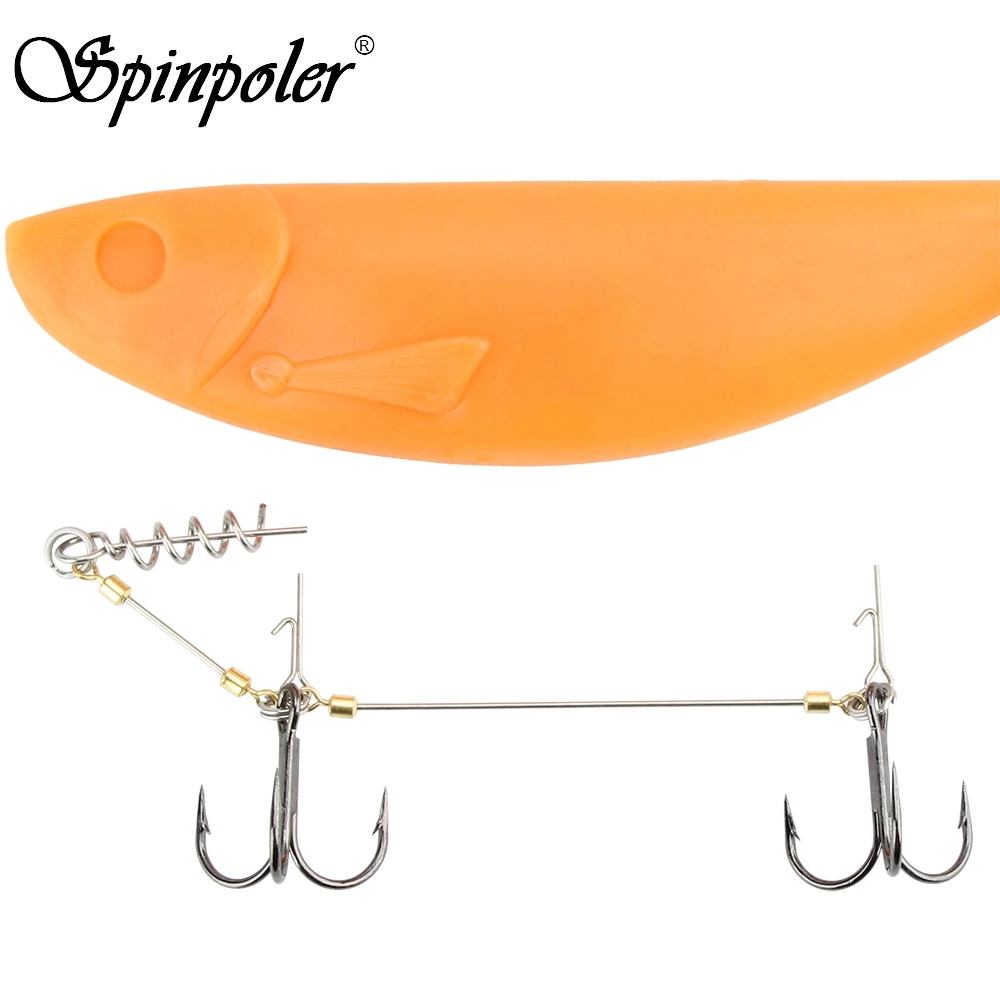 Spinpoler Pike Rig 1 шт. VMC тройной рыболовный крючок соленой воды колючая струна рыболовный крючок рыболовные аксессуары с проволокой из нержавеющей стали