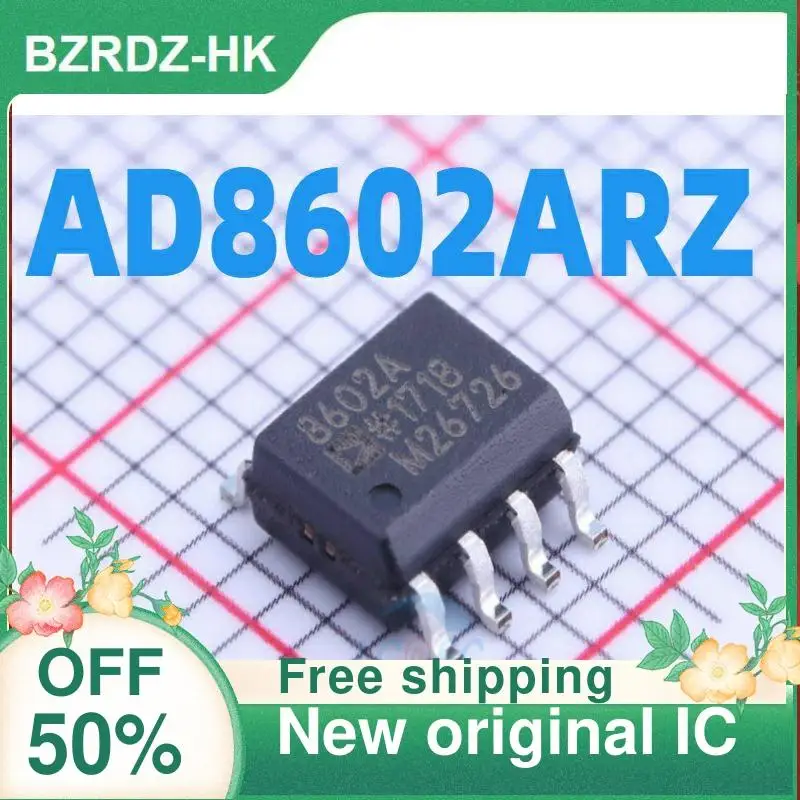 1-20PCS AD8602ARZ AD8602A 8602A sop8 New and original broadband operational amplifier chip