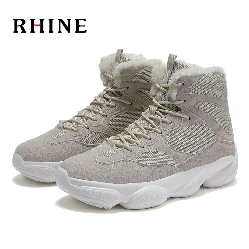 RHINE/модель года; зимние мужские теплые ботинки; модная удобная обувь; Chaussure; Повседневная обувь для мужчин; мужские кроссовки; размеры 39-44