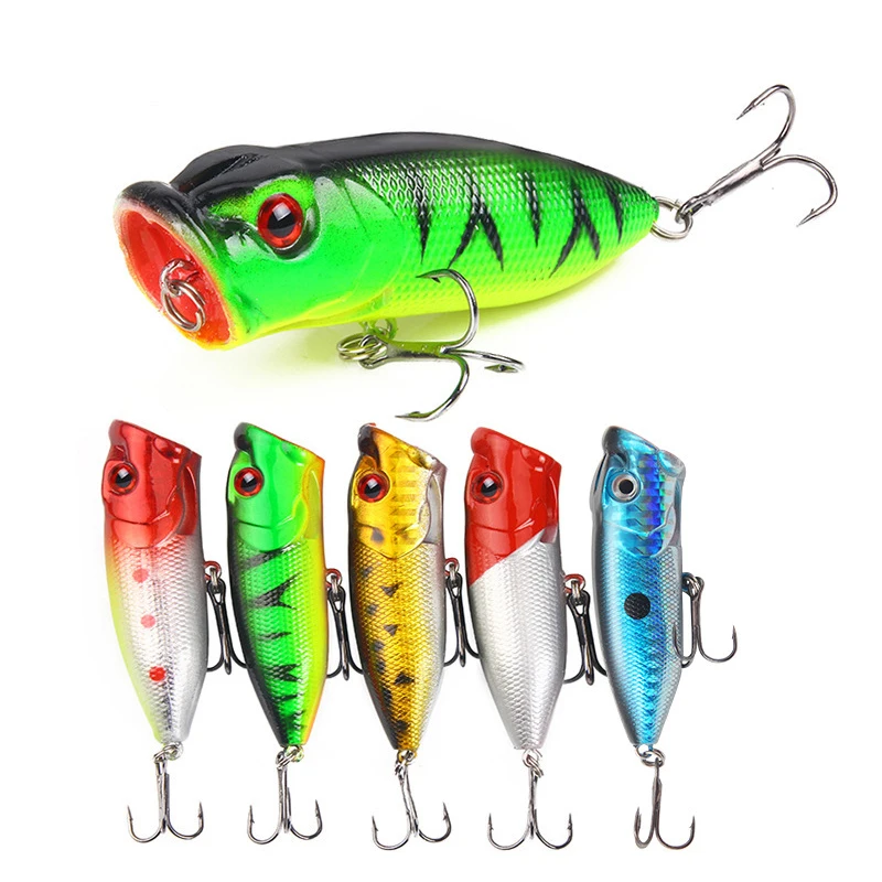 

1PCS Topwater Popper Bait 5 Color 65mm 11.8g Hot Fishing Lures Fake Hard Artificial Floating Wobblers Plastic Tack Crankbaits