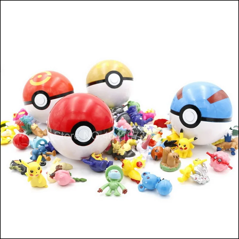 Takara Tomy Pokemon pikachu Pet Elf Ball покебол Pikachu 7 см всплывающие тыкать шарики фигуры для