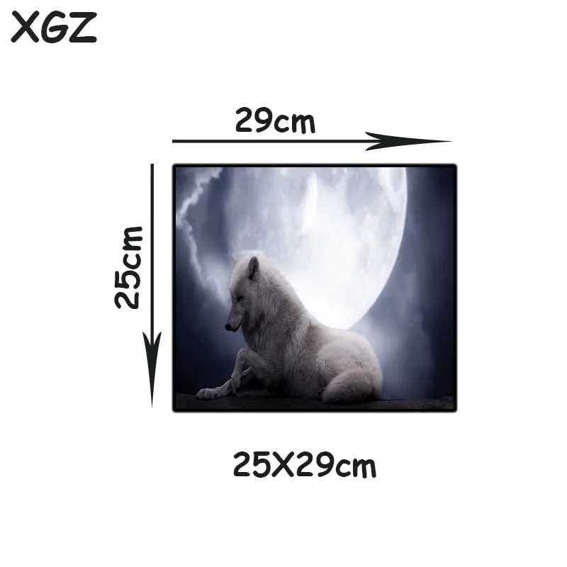 

XGZ Large Mouse Pad Exquisite Animal Black Seam Animal Full Moon Night Lone Wolf HD Office Computer Desk Mat Rubber Non-slip Xxl