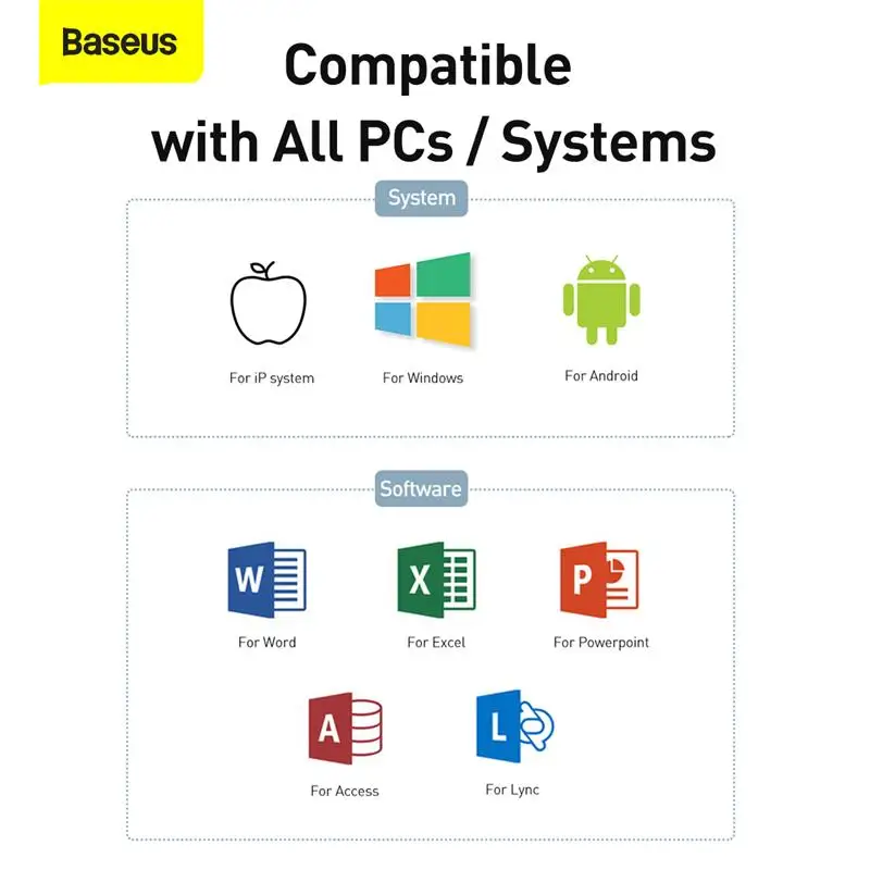 Baseus USB Type C двойной интерфейс лазерная указка пульт дистанционного управления 2 4