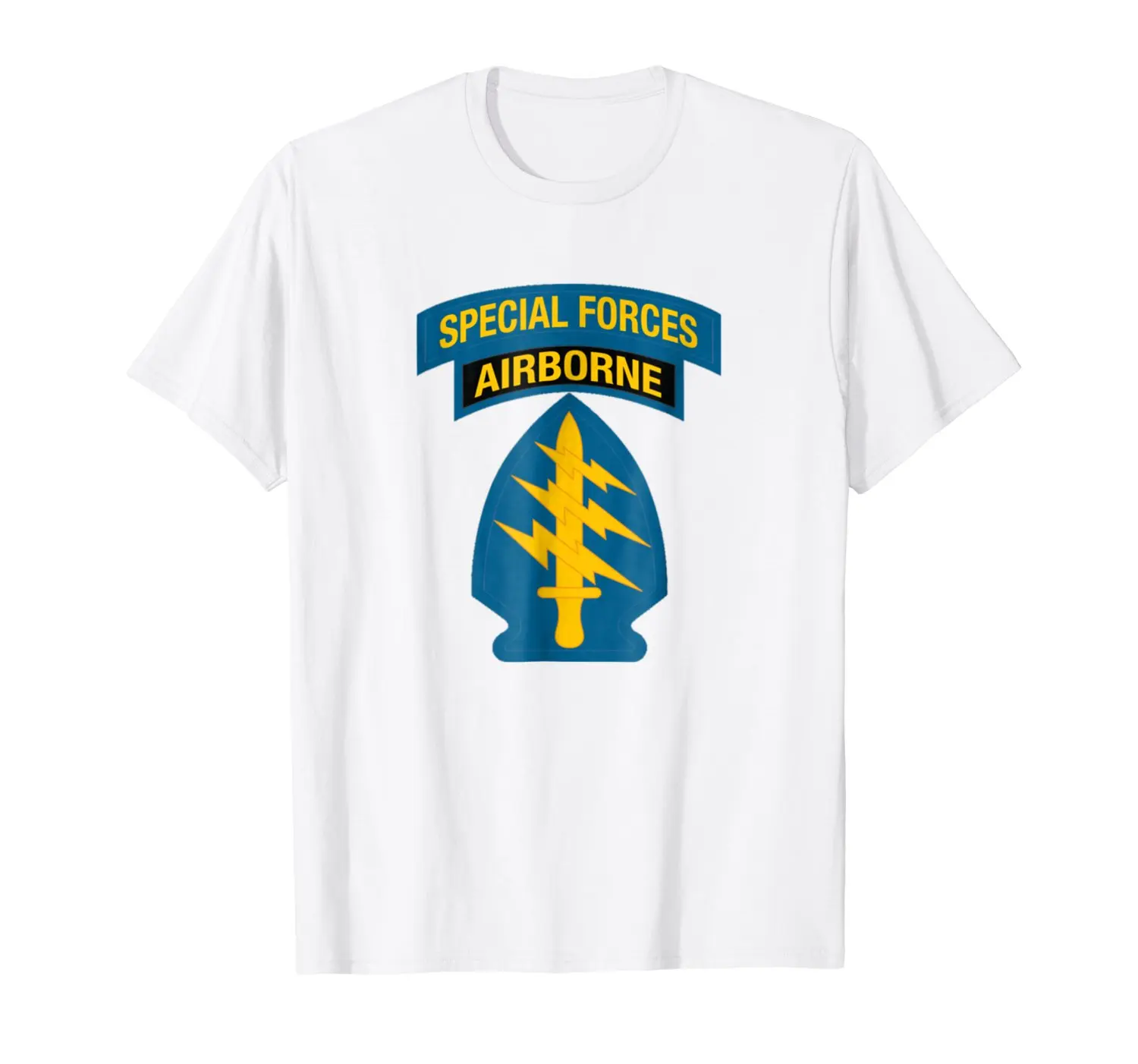 

2019 New Summer Men Hot Sale Fashion Top Tee 100% Cotton Humor Men Crewneck Tee Shirts Special Forces Airborne T Shirt Logo