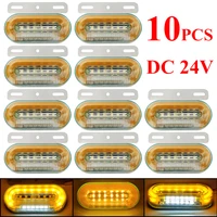 10pcs caravan accessories 24v truck side lamp warning tail orange 3 modes lorry signal indicatorled rear lights for trailer