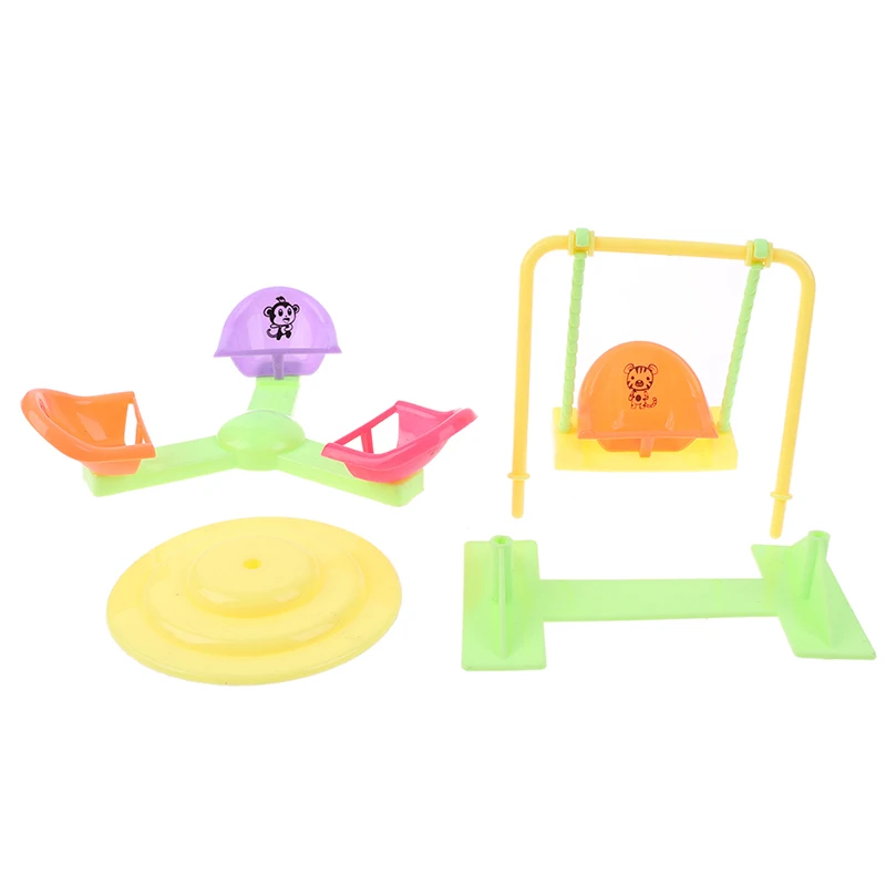 

Girl Play House Doll Amusement Park For Doll Slide Amusement Park Slide Swing Accessories