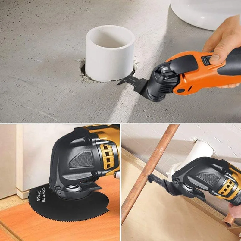 

12Pcs Standard Oscillating Saw Blade High Carbon Steel Multi-tools Saw Blades Power Tools Cutter for Wood and Soft Metals