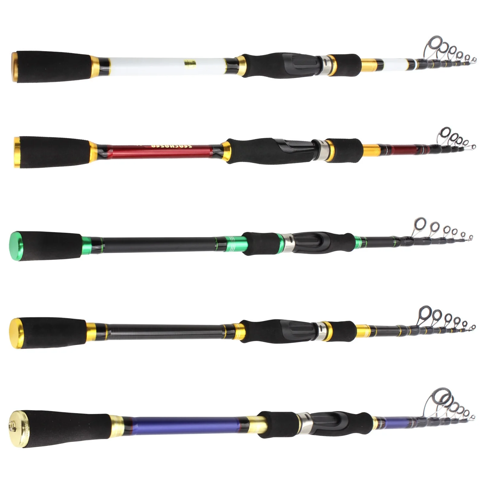 

New Telescopic Fishing Rod Carbon Fiber Ultralight Carp Jigging Baitcasting 1.8m-2.7m M Power Lure 7-28g Spinning Casting Pole