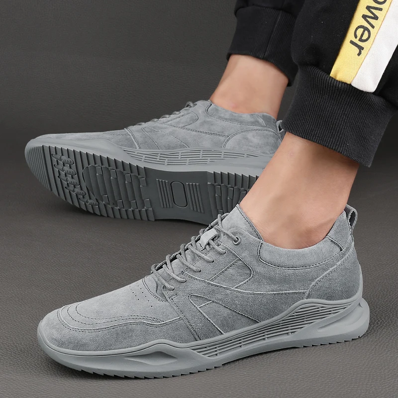 

Men's trend casual all-match shoes comfortable sports outdoor driving daily breathable men's sneakers Gray sand 38-44