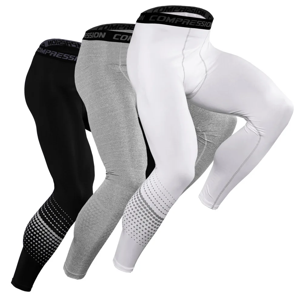 

2019 Men's Running Tights Compression Pants Men Sport Legging Quick Dry Fitness Elastic Sport Gym Jogging Pant Male