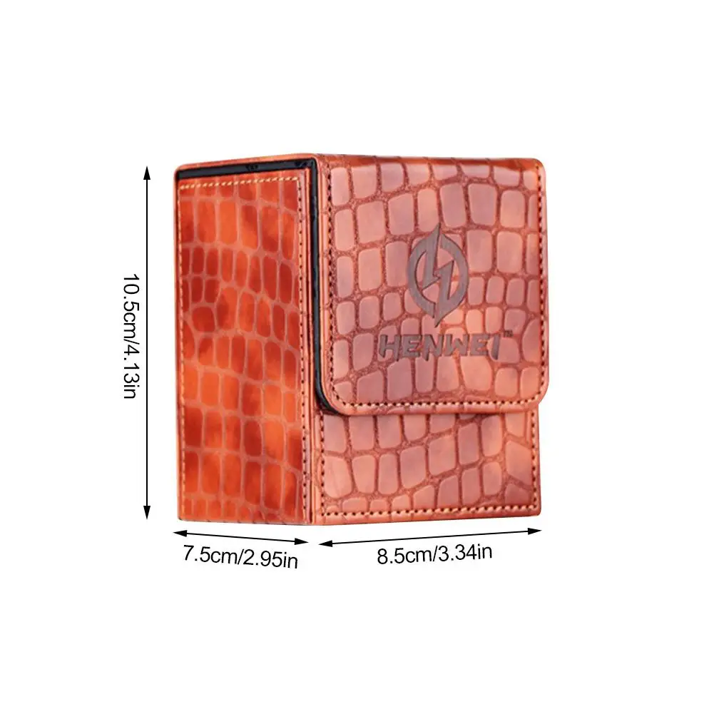 

Mid-Large Size Card Case Deck Case Board Game Cards Box Board Game Card Case PU Leather Magnetic Switch Cards Storage Box