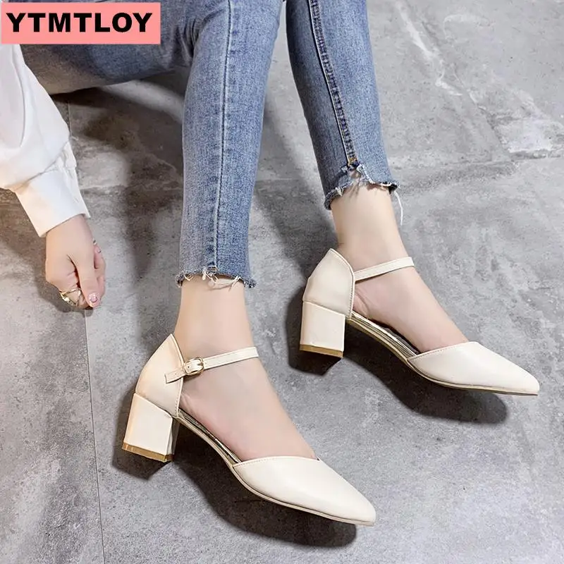 Женские босоножки с острым носком туфли пряжкой тонкие 2019 см 5 | Обувь