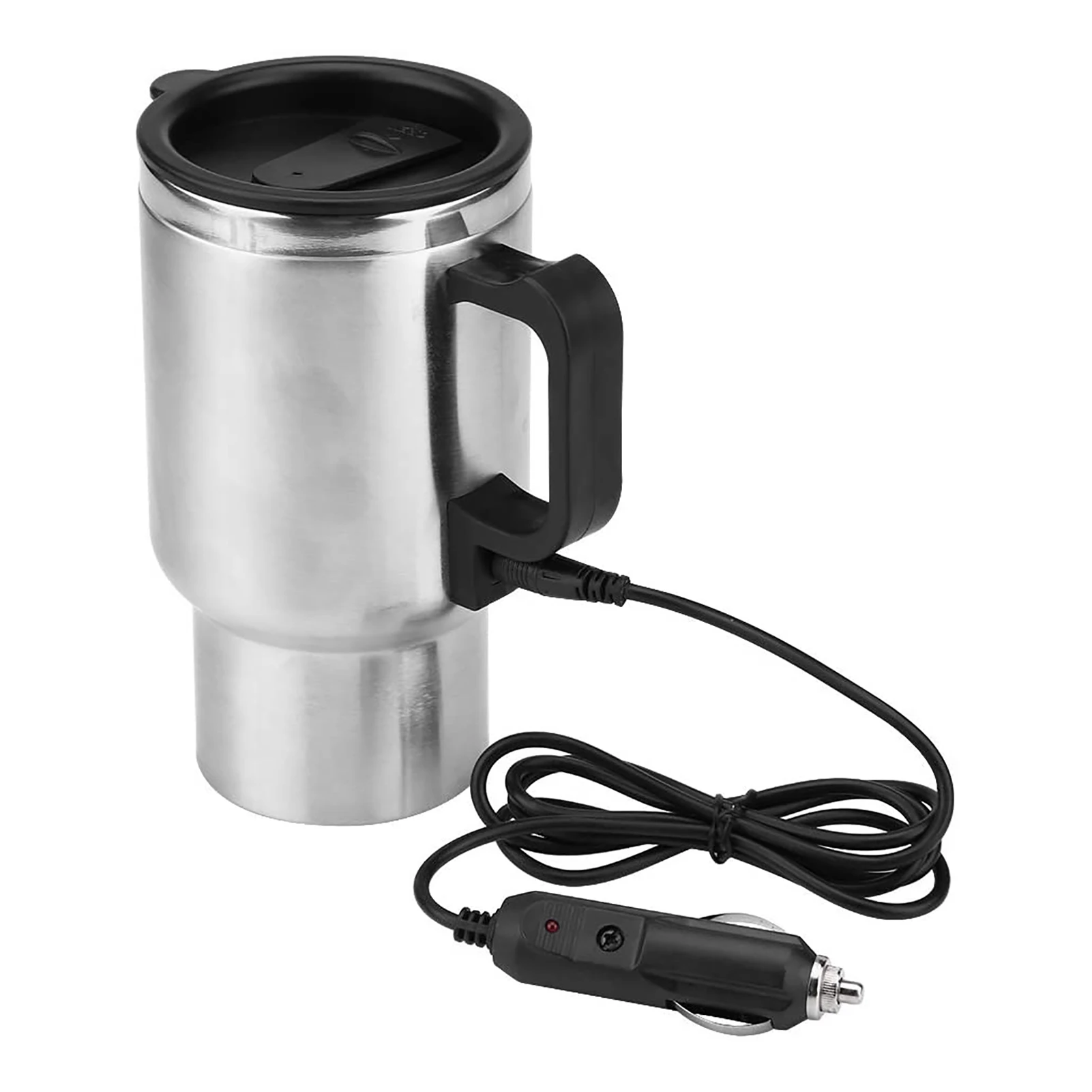 

ML Auto Car Heating Cup Kettle Boiling Stainless Steel Electric Thermos Water Heater With Cigarette Lighter Car Kettle Classical