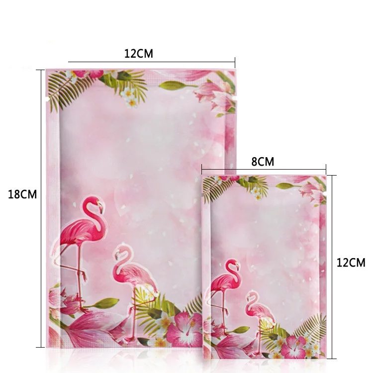 Оптовая продажа матовых розовых фламинго Открытый верх алюминиевой фольги сумки