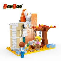 BanBao Four Seasons Autumn Pencil vase Photo frame phone holder Building blocks Office tools for Valentines girl boy friend gift