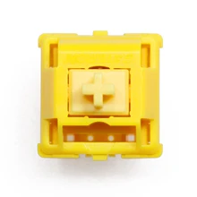 Gateron CAP Gold Switch Extras 5pin RGB Linear 63g mx stem switch for mechanical keyboard 50m Gold Yellow with Acrylic Base Case