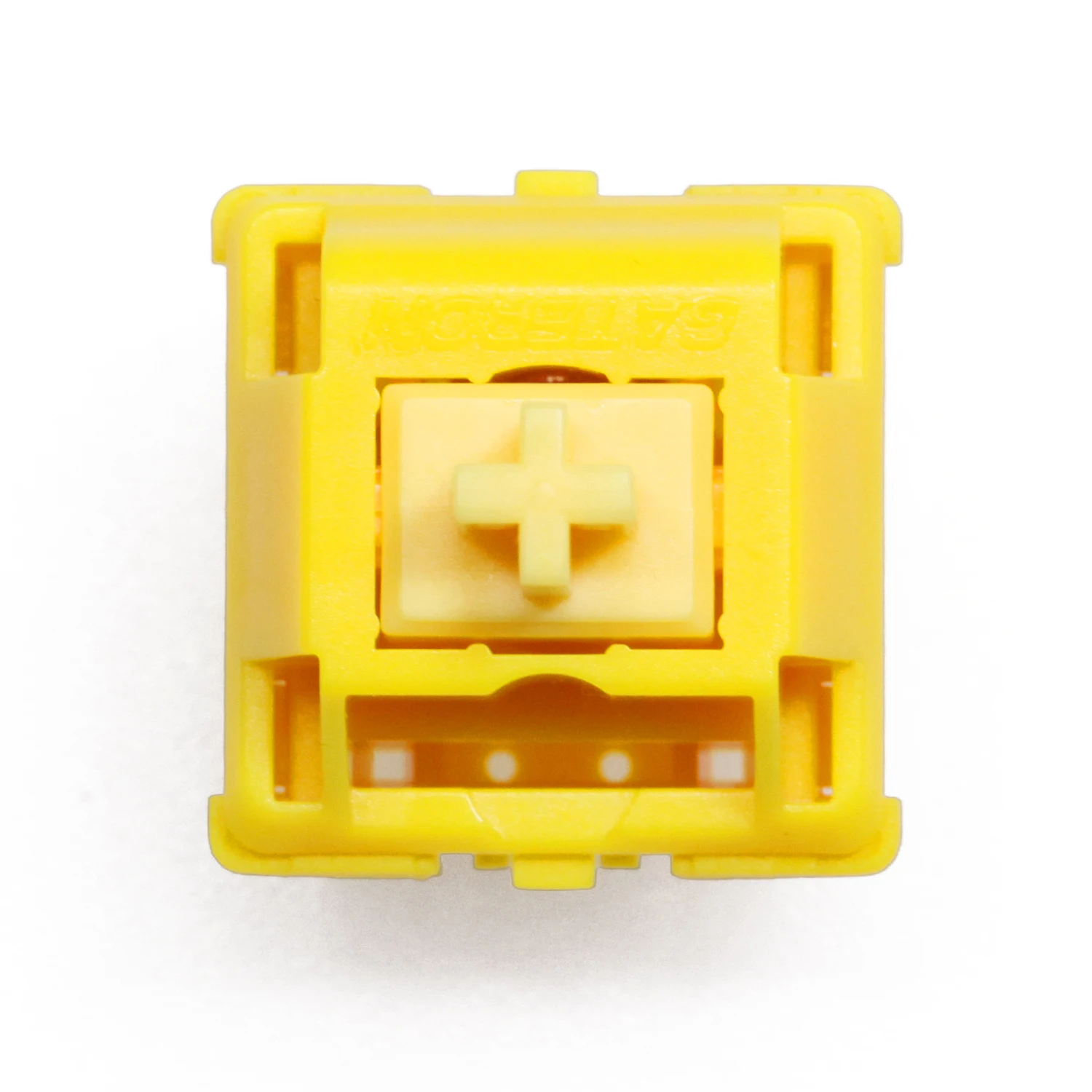 Linear da Haste do Rgb Amarelo do Ouro com a Caixa mx dos Extras 5pin do Interruptor do Ouro do Tampão de Gateron para o Teclado Interruptor Mecânico Base Acrílica 63g 50m