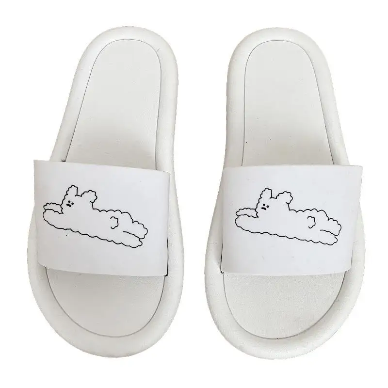 Slippers Female Korean Cute Cartoon Home Bathroom Shower Slippers Slip-resistant Wear-resistant Fluffy Slippers Fashion Shoes
