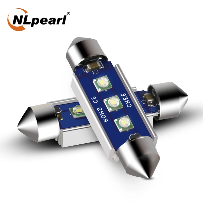 

NLpearl 2x Signal Lamp C5W Led Canbus C10W Bulb Festoon Led 31mm 36mm 39mm 41mm Car Interior Light License Plate Lamp 12V White