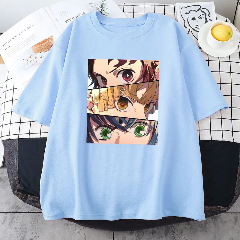 Лидер продаж футболка в стиле японского аниме хип-хоп свободная с коротким