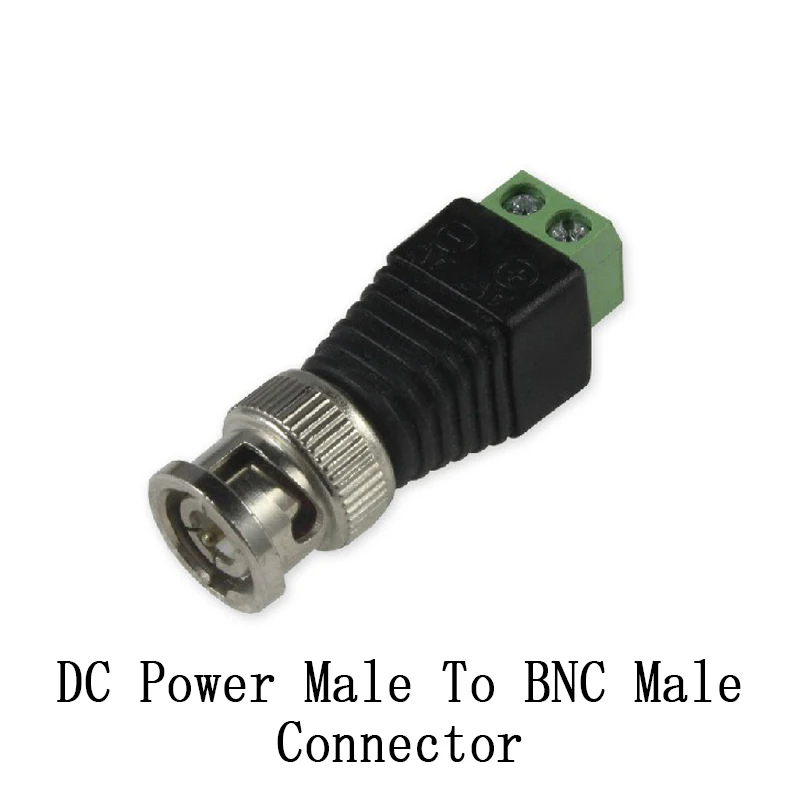 100 шт./лот Коаксиальная CAT5 к камере видеонаблюдения с разъемом BNC Male (используется