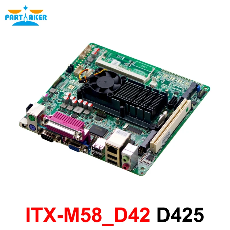 X86 мини itx материнская плата промышленного ITX M58_D42 D425 безвентиляторный POS с