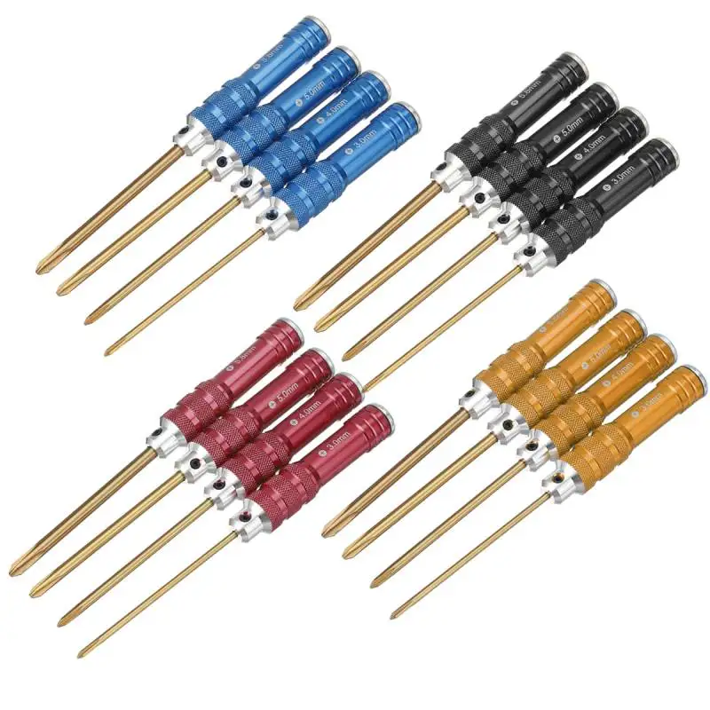 

4PCS RJXHOBBY 3.0mm/4.0mm/5.0mm/5.8mm Phillips Screwdriver Tools Kit Set for RC FPV Car Boat Airplane Drone DIY Spare Part
