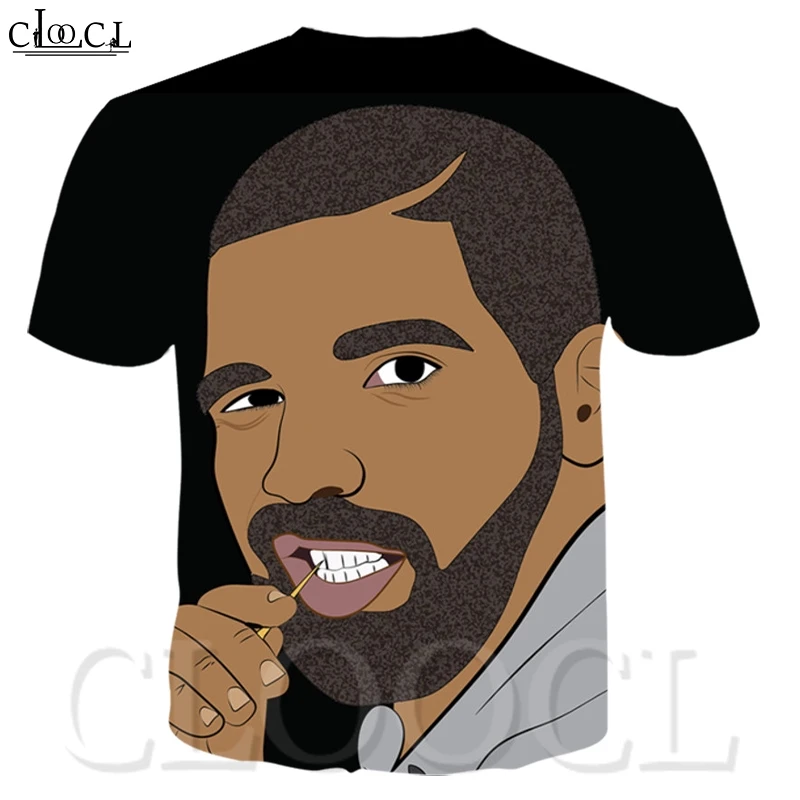 

CLOOCL Drake Creative Pattern Harajuku T-shirt 3D Printed T-shirt Korean Summer Casual New Round Neck Shirt Unisex