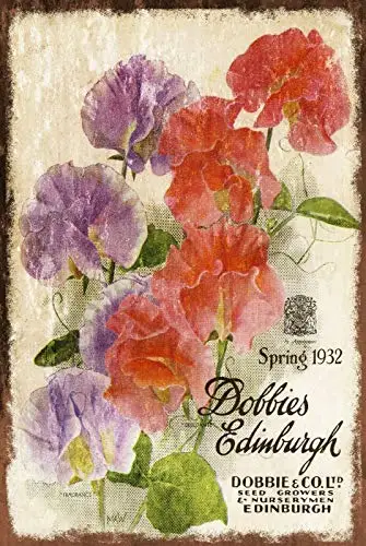 

Floral Flower Catalogue Theme Retro Wall Decor Metal Tin Sign 8x12 Inch Vintage Bar Club Home Restaurant Kitchen Garage Or Gift