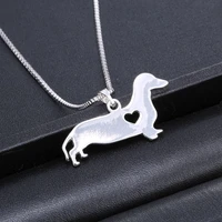 charm hollow out heart horses dog necklaces women jewelry cat paw pendant choker neck silver color chain kids girls fashion gift