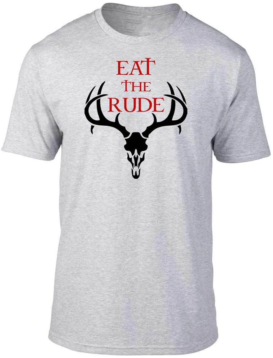 Футболка Eat The Rude-забавная футболка в стиле ретро Hannibal Horror крутая с каннибалом