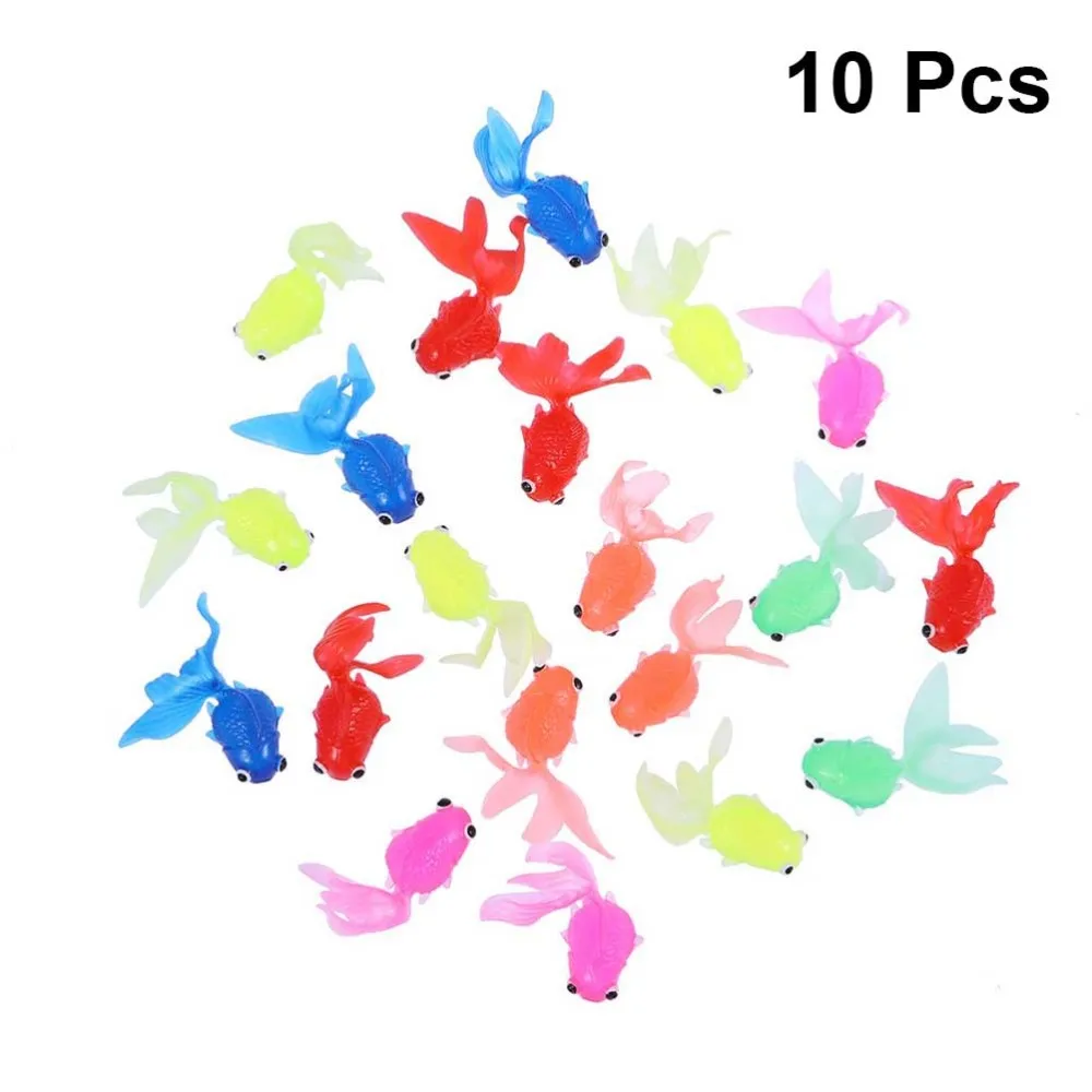 

12pcs Realistic Goldfish Funny TPR Goldfish Model Figure Set Party Favors Gifts For Kids Children (Mixed Color)