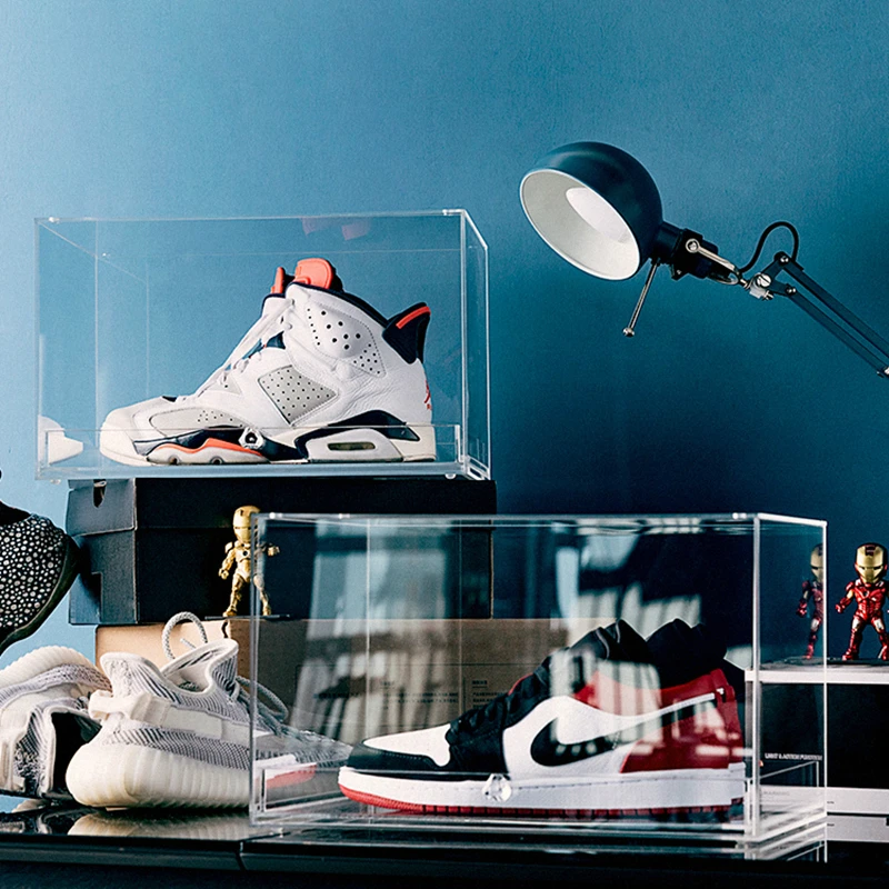 HD прозрачный спортивный Обувной Ящик акриловый разделитель для ящика кроссовки